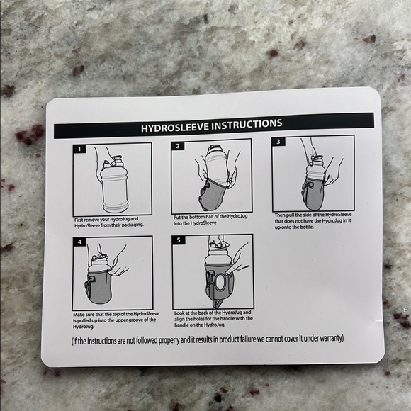 HydroJug Sleeve with Black and White Pattern - Picture 8 of 8